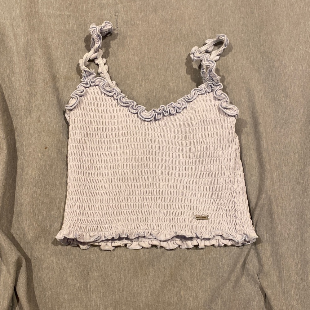 Hollister Smocked Ruffle Cami Tank Top